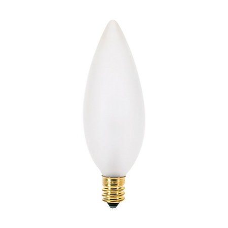 SATCO 25 W BA9.5 Decorative Incandescent Bulb E12 (Candelabra) Soft White 2 pk S3785
